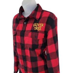 Oliver Tree Cowboy Tears Tour Black Plaid Longsleeve Size M